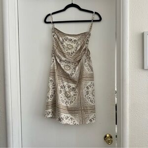 DANIELLE BERNSTEIN Cream and Gold Mini Astrological Dress